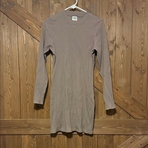 Victoria's Secret Long Sleeve Dress in Taupe
